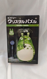 特價全新日版 宮崎駿龍貓 透明立體砌圖併圖42塊綠色龍貓Studio Ghibli龍貓透明水晶拼圖