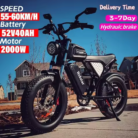 Ridstar Q20 Pro Discount Electric Bike 2000W 52V 40AH Waterproof Powerful Dual Motors 20*4.0 Fat Tir
