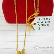 rantai leher dewasa atau kanak-kanak emas original 916  ready stok