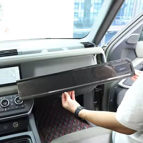 Carbon Fiber Dashboard Wordmark Panel For Land Rover Defender 90 110 130 2020-2024