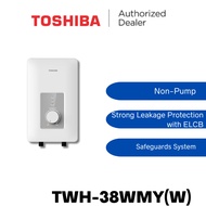 [INSTALL AVAILABLE] Toshiba TWH-38WMY(W) Instant Electric Water Heater (Without Pump)