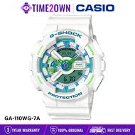 Casio G-Shock GA-110WG GA-500WG White & Light Blue Summer Series Analog Digital Resin Band Men Sport