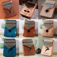 【FCL】№✘﹉ 17 Keys Kalimba Beech Thumb Wood Musical Instruments Gifts Kids Music With Books