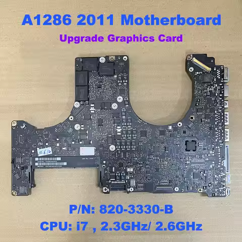 Tested Upgrade Graphics Card A1286 Motherboard For MacBook Pro 15" A1286 Logic Board i7 2.3 2.6GHz 2