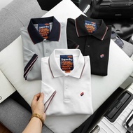 Superdry Men's Polo Shirt High-Quality Logo DV Luxurious Knitted Fabrics Standard Genuine Made in Combodia With BIG SIZE