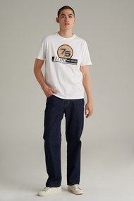 Mc jeans เสื้อยืดผู้ชาย คอกลม สีขาว MTSZB49