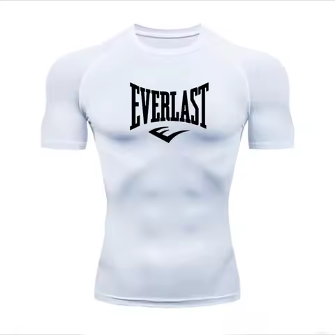 EVERLAST Mens long Sleeved Compression T-Shirt Sun Protection Second Leyer Skin Running Fitness Rash