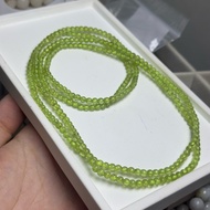 (A51) Olivine Stone Peridot Necklace 4mm 3 laps Bracelets 橄榄石项链o