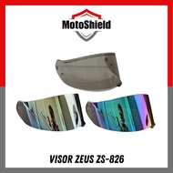 Visor Helmet Zeus ZS-826 100% Original Warna Gold Rainbow Smoke - Motosikal Aksesori