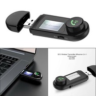 Bluetooth 5.1 LCD Transmitter Receiver, Portable Wireless Dongle -2 in 1 USB Bluetooth Audio Transmi