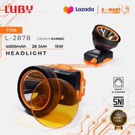 Senter Kepala LUBY L-2878 15W KuningHeadLamp Luby Charge 15 watt