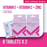 Fortima IMMUNITY Trial Bundle Fortima (Vitamin C + Zinc + Vitamin E) 8s Box (2 boxes)