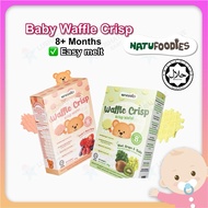 Natufoodies Waffle Crisp 20g 8 Months Biscuit Baby Food Biskut Snek Cookies Keropok Bayi 8 Bulan Mak