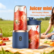 榨汁机mini家用便携USB充电6刀片果汁杯果汁混合机电果汁机