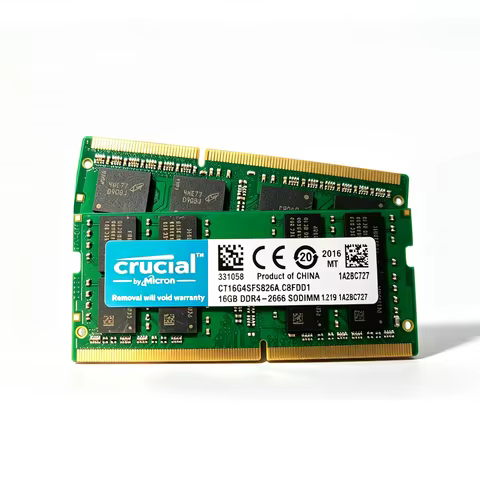 Crucial DDR4 Laptop RAM SODIMM 4GB 8GB 16GB 2400 2666 3200MHz, Green PCB 8 Chips Notebook Memory Upg