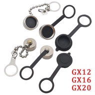 GX12 GX16 GX20 Aviation Connector Plug Cover Metal / Rubber Waterproof Dust Cover Circular Plugs Con