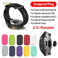 Silicone Dustproof Plug Cover Case for Garmin Vivoactive 3 4 4S Fenix 6 6S 6X 5 5X 5S Forerunner 935 Smart Watch