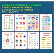 [Decorative items] Combo of 8 elementary English decorative panels