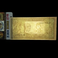 uang kertas kuno 10 rupiah soekarno UNC