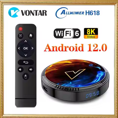 Vontar H1 Allwinner H618 Android 12 TV Box 8K Video BT5.0 Wifi6 Google Voice Android 12.0 Media Play