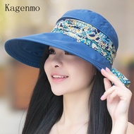 Kagenmo women's sunbonnet sun hat summer folding sunscreen anti-uv large beach cap summer hat fashion sunhat