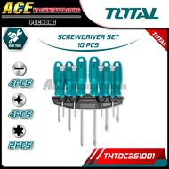 [ TOTAL ] 10Pcs Screwdriver And Precision Magnetic Set - THTDC251001 Screwdriver & Precision Set