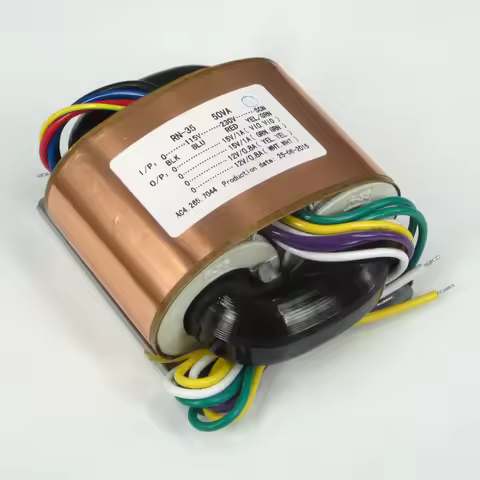 1PC 50VA 50W Audio R-type Transformer high quality 15V +12V for preamp AMP DAC