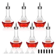 6 PCS Bitters Bottle Set 50ml/1.6oz Glass Dash Bottle with Dasher TopProfessional Bar Tool for Cockt