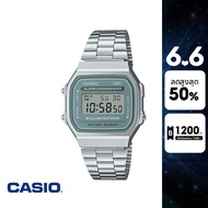 CASIO นาฬิกาข้อมือ CASIO รุ่น A168WA-3AYDF วัสดุสเตนเลสสตีล สีเขียว