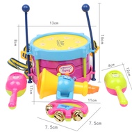 Children's drum toys, children's percussion instruments, boys' beating drums, infants' beating drums and baby's hand beating drums, set combination