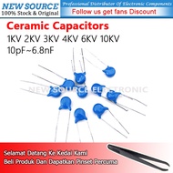 [5-20 PCS] 1KV 2KV 3KV 4KV 6KV 10KV High Voltage Ceramic Capacitors 10pF 6.8nF 18pF 22pF 47pF 100pF 