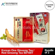 SG Home Mall Korea Ginseng [Bundle of 2] Korean One Ginseng Tea / Red Ginseng Tea 50/100T 3g per sachet