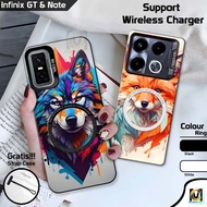 Case So Cool Infinix GT 30 Pro Latest 2025 Support Wireless Charger Wolf Motif | SoftCase HP Infinix