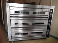 Heavy duty 3 deck commercial oven for baking