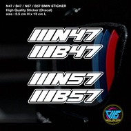 [ N47 / B47 / N57 / B57 ] Diesel Power Logo Sticker / Decal (High Quality Sticker)