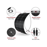 SemiFlexible Solar Panel 100W 12V Bendable Thin Film Monocr