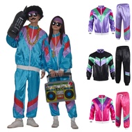 Bullker Lightweight 80s Sportswear 1980s Sportswear Set Retro Color Block Tracksuit Set for Women Hi
