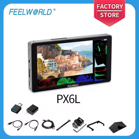 FEELWORLD P6XL 6-inch aluminum built-in battery photography monitor 4K HDMI-compatible high brightne
