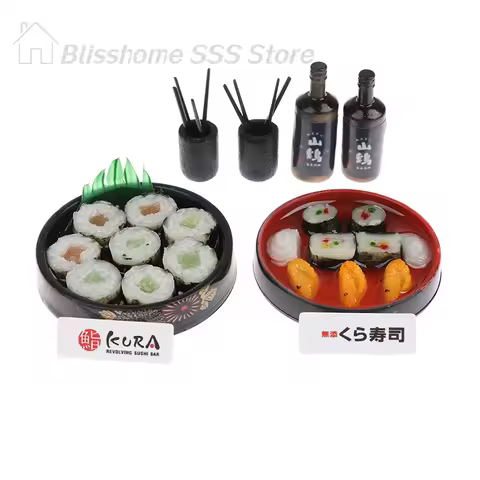 【S】Dollhouse Miniature Janpanese Sushi Rice For Dollhouse Decor Pretend Food