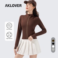 AKLOVER JLong Sleeve Yoga Jacket Airy Anti-UV Jacket UV Protection Jacket