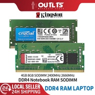 Kingston/Crucial DDR4 SODIMM Laptop memory  1.2V 4GB/8GB/16GB 2400Mhz/2666Mhz DDR4 Notebook Value Ra