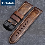 【Shop the Latest Trends】 Watch Strap Bracelet Watch Accessories 20mm 22mm 24mm Vintage Cow Watch Band For Panerai Fossil Watchband