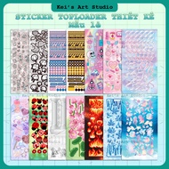 [STICKER TOPLOADER KEI] Special designs with matte lamination, glitter lamination, hologram laminati
