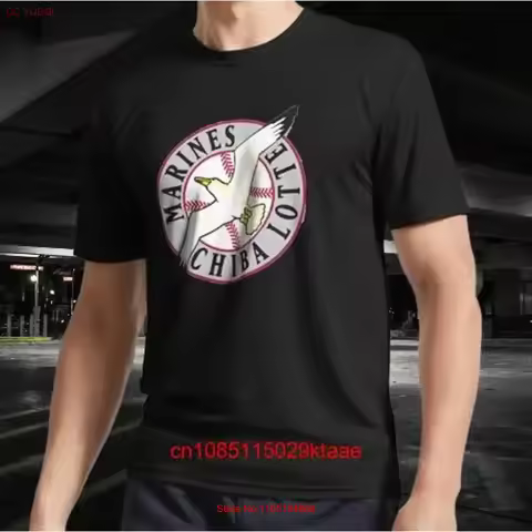 Chiba Lotte Marines Active Logo T Shirt Funny American Men's vintage Washed Comfortable Casual Unise