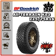 ยางรถยนต์ ขนาด 225/75R16 รุ่น All-Terrain Ko3 (ตัวหนังสือขาว) ยี่ห้อ BF Goodrich (แถมจุ๊บลม)