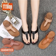 CXS [Ready Stock] Fitflops New Ladies Sandals Pure Color Simple and Versatile Casual Leather Thick-s