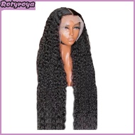 Women Long Afro Curly Wig Middle Part Natural Looking Heat Resistant High Temperature Fiber Front La