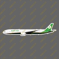 Eva Air New Coating B777 Realistic Civil Aircraft 3M Sticker Waterproof Size 165MM