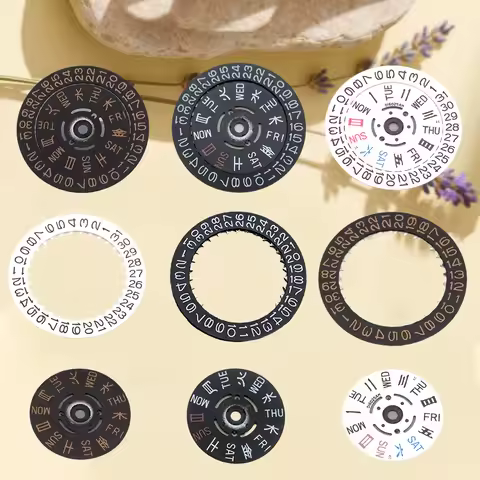 NH35 Movement Date Wheel Dial Kanji Wheel Mechanical Wristwatch Movement NH35a NH36a Crown at 3.0 3.