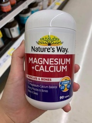 xương khớp Natures Way Magnesium Calcium với Vitamin D3 & K2 90 viên